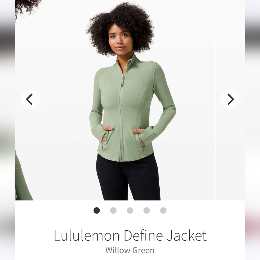Lululemon Define Jacket size 10 in Green